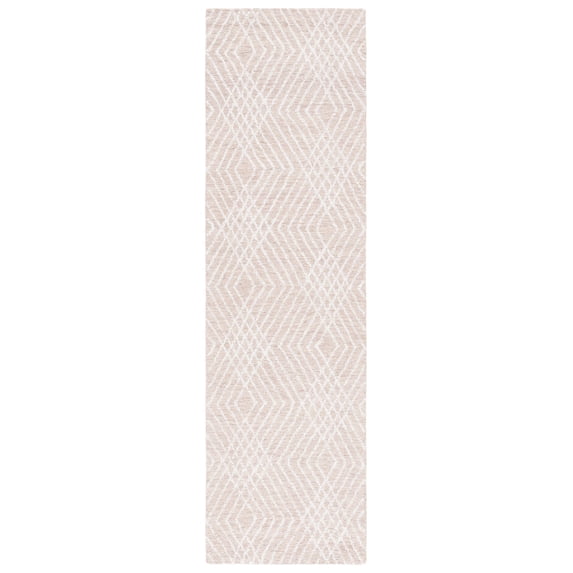 SAFAVIEH Abstract Dania Diamond Runner Rug, Beige/Ivory, 2'3" x 8'