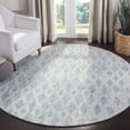thumbnail image 1 of SAFAVIEH Abstract Darian Geometric Diamonds Area Rug, Ivory/Blue, 6' x 6' Round, 1 of 8