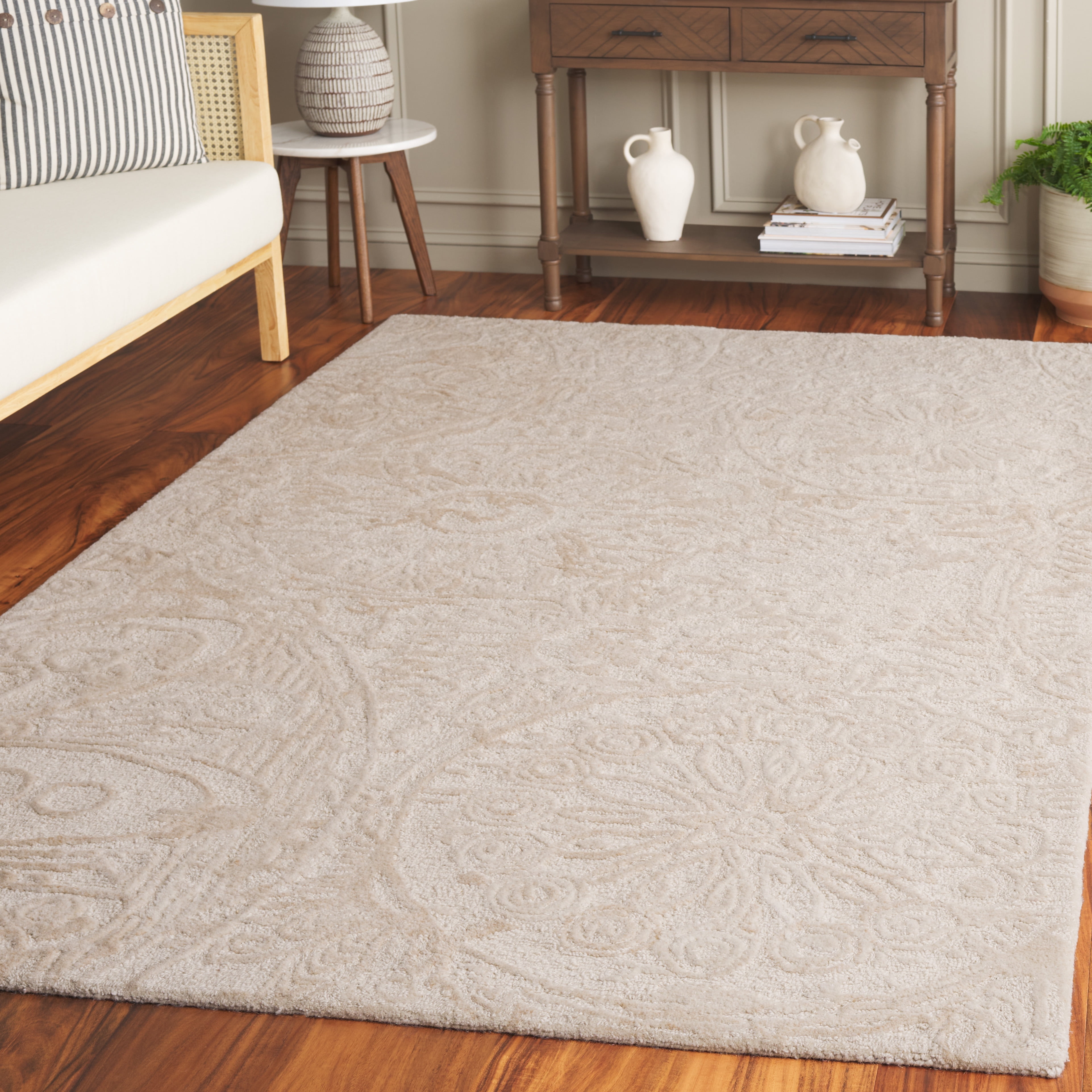 SAFAVIEH Abstract Delaney Floral Area Rug, Beige/Ivory, 6' x 9'