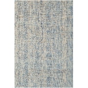 SAFAVIEH Abstract Delia Geometric Striped Wool Area Rug, Dark Blue/Rust, 2'3" x 4'