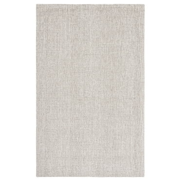SAFAVIEH Abstract Delia Geometric Striped Wool Area Rug, Ivory/Grey, 6' x 9'