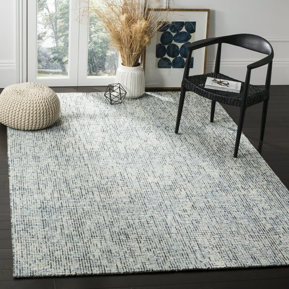 Safavieh Abstract Delia Distressed Wool Area Rug, Blue/Charcoal, 5' x 8'