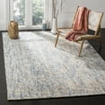 thumbnail image 1 of Safavieh Abstract Delia Distressed Wool Area Rug, Dark Blue/Rust, 6' x 6' Square, 1 of 8
