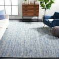 thumbnail image 1 of Safavieh Abstract Delia Distressed Wool Area Rug, Dark Blue/Rust, 8' x 8' Square, 1 of 8