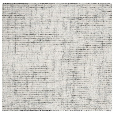 SAFAVIEH Abstract Delia Geometric Wool Area Rug, Grey/Ivory, 6' x 6' Square