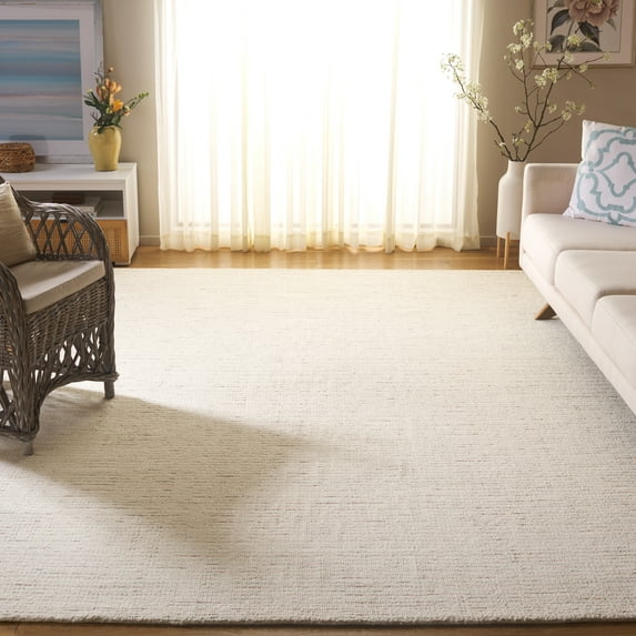 Safavieh Abstract Delia Distressed Wool Area Rug, Ivory/Brown, 10' x 14'