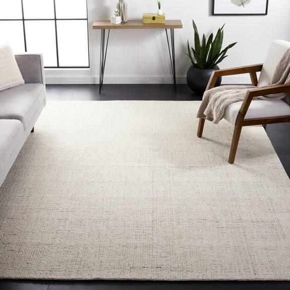 Safavieh Abstract Delia Distressed Wool Area Rug, Ivory/Light Gray, 9' x 12'