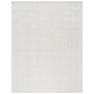 SAFAVIEH Abstract Delia Geometric Wool Area Rug, Light Grey/Ivory, 10' x 14'