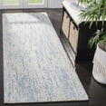 thumbnail image 1 of Safavieh Abstract Delia Distressed Wool Runner Rug, Dark Blue/Rust, 2'3" x 12', 1 of 8