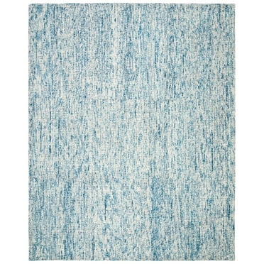 SAFAVIEH Abstract Devyn Geometric Wool Runner Rug, Ivory/Navy, 2'3" x 10'