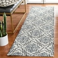 thumbnail image 1 of SAFAVIEH Abstract Drew Abstract Wool Runner Rug, Ivory/Navy, 2'3" x 8', 1 of 11