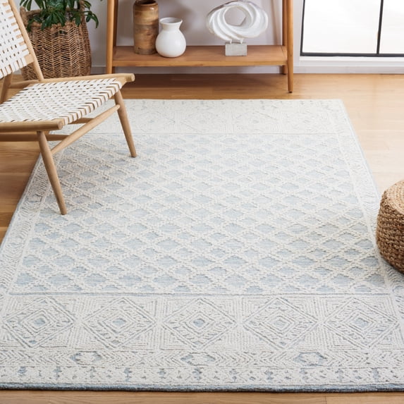 Safavieh Abstract Dusko Trellis Wool Area Rug, Blue/Ivory, 3' x 5'