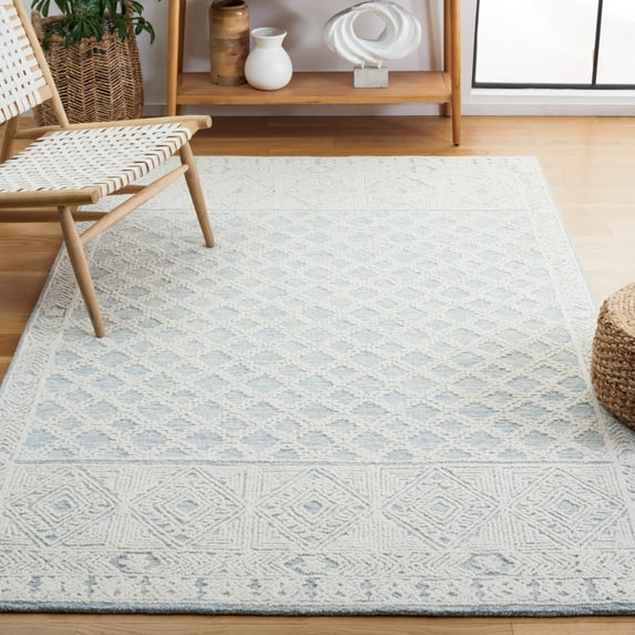 Safavieh Abstract Dusko Trellis Wool Area Rug, Blue/Ivory, 5' x 8'