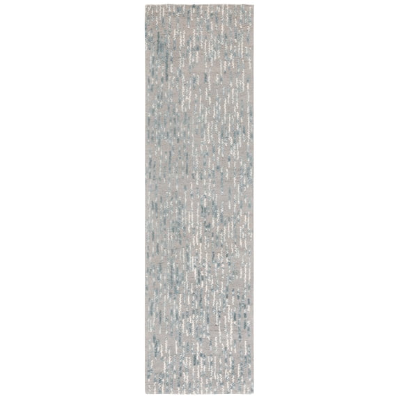 SAFAVIEH Abstract Elijah Striped Geometric Runner Rug, Gray/Blue, 2'3" x 8'