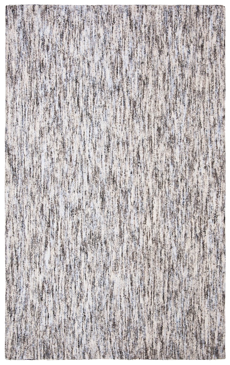 Handmade Gray Wool Abstract Rectangular Area Rug 8' x 10'