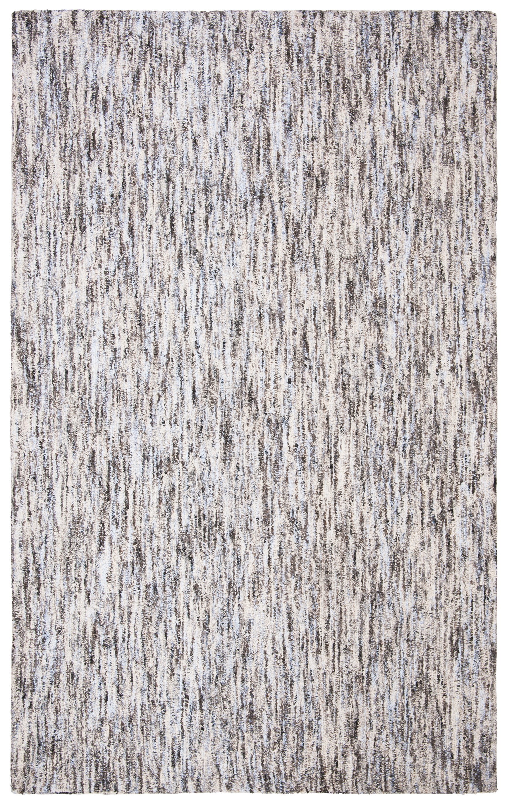 Hand-Tufted Artisan Abstract Gray Wool-Viscose 9' x 12' Rug