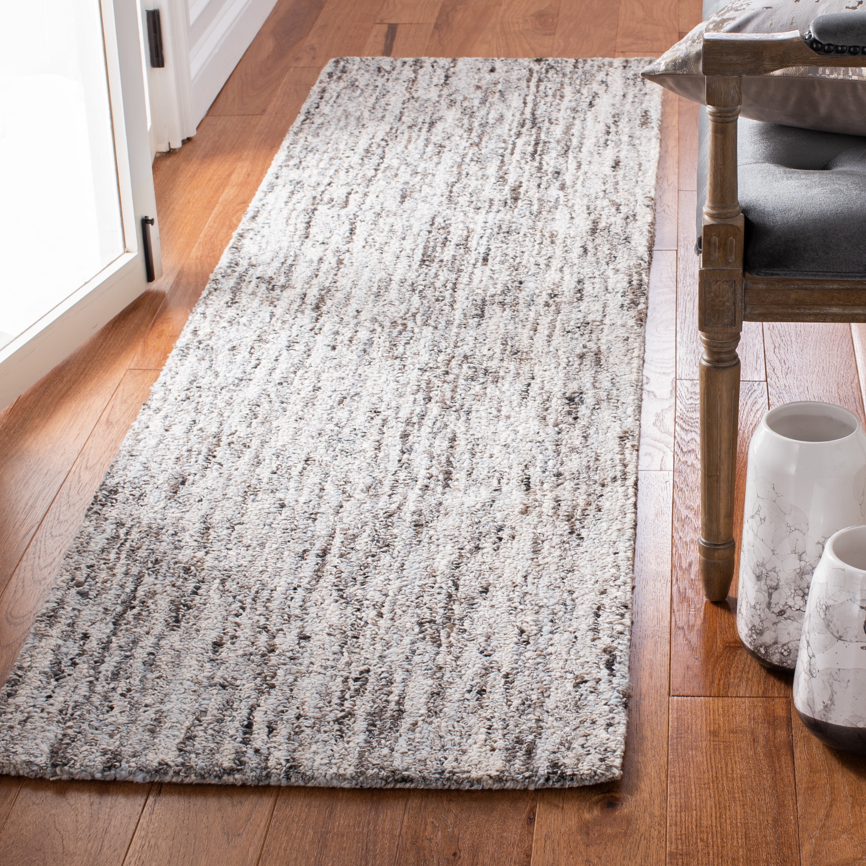 SAFAVIEH Abstract Elizabeth Distressed Runner Rug, Gray, 2'3" x 8'
