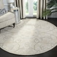 thumbnail image 1 of SAFAVIEH Abstract Elouise Geometric Wool Area Rug, Light Gray/Ivory, 6' x 6' Round, 1 of 10
