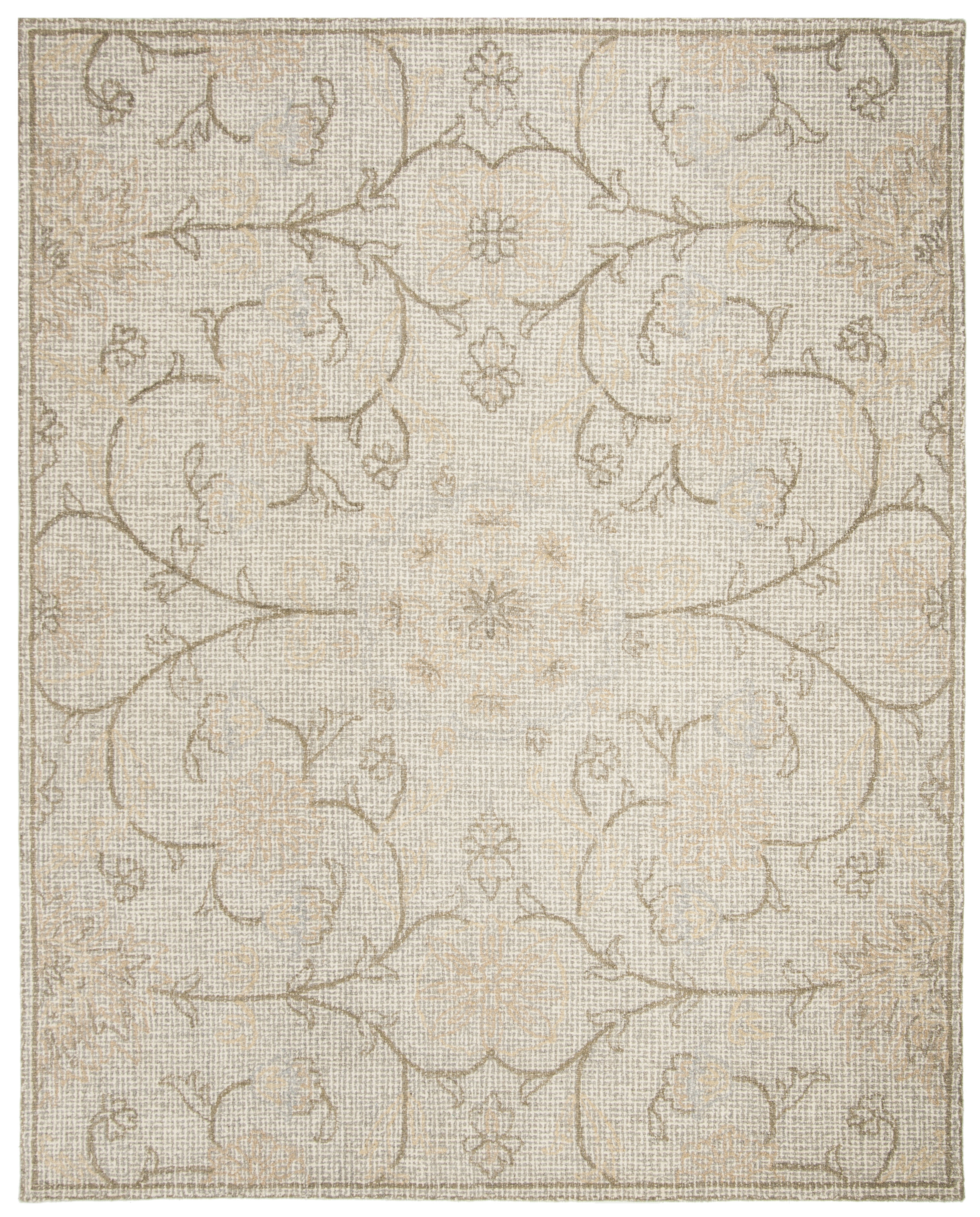 Gray Abstract Hand-Tufted Wool 8' x 10' Area Rug