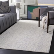 SAFAVIEH Abstract Emely Abstract Wool Area Rug, Ivory/Blue, 2' x 3'
