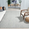 thumbnail image 1 of SAFAVIEH Abstract Emely Abstract Wool Area Rug, Ivory/Blue, 8' x 8' Square, 1 of 14