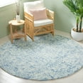 thumbnail image 1 of SAFAVIEH Abstract Ethelyn Solid Area Rug, Blue/Ivory, 6' x 6' Round, 1 of 10