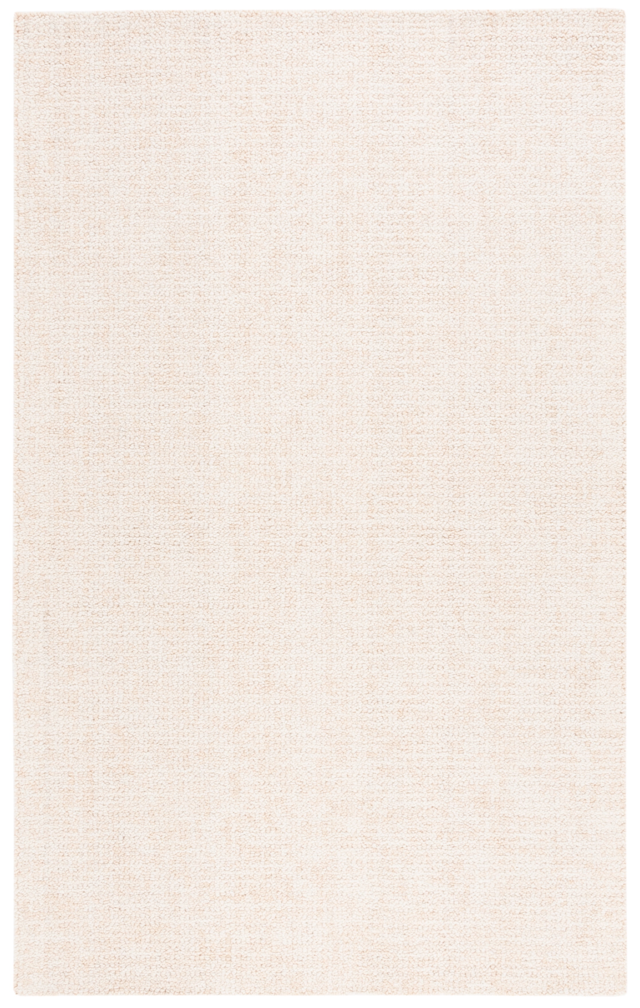 Ivory and Beige Handmade Wool Tufted Abstract Rug 4' x 6'