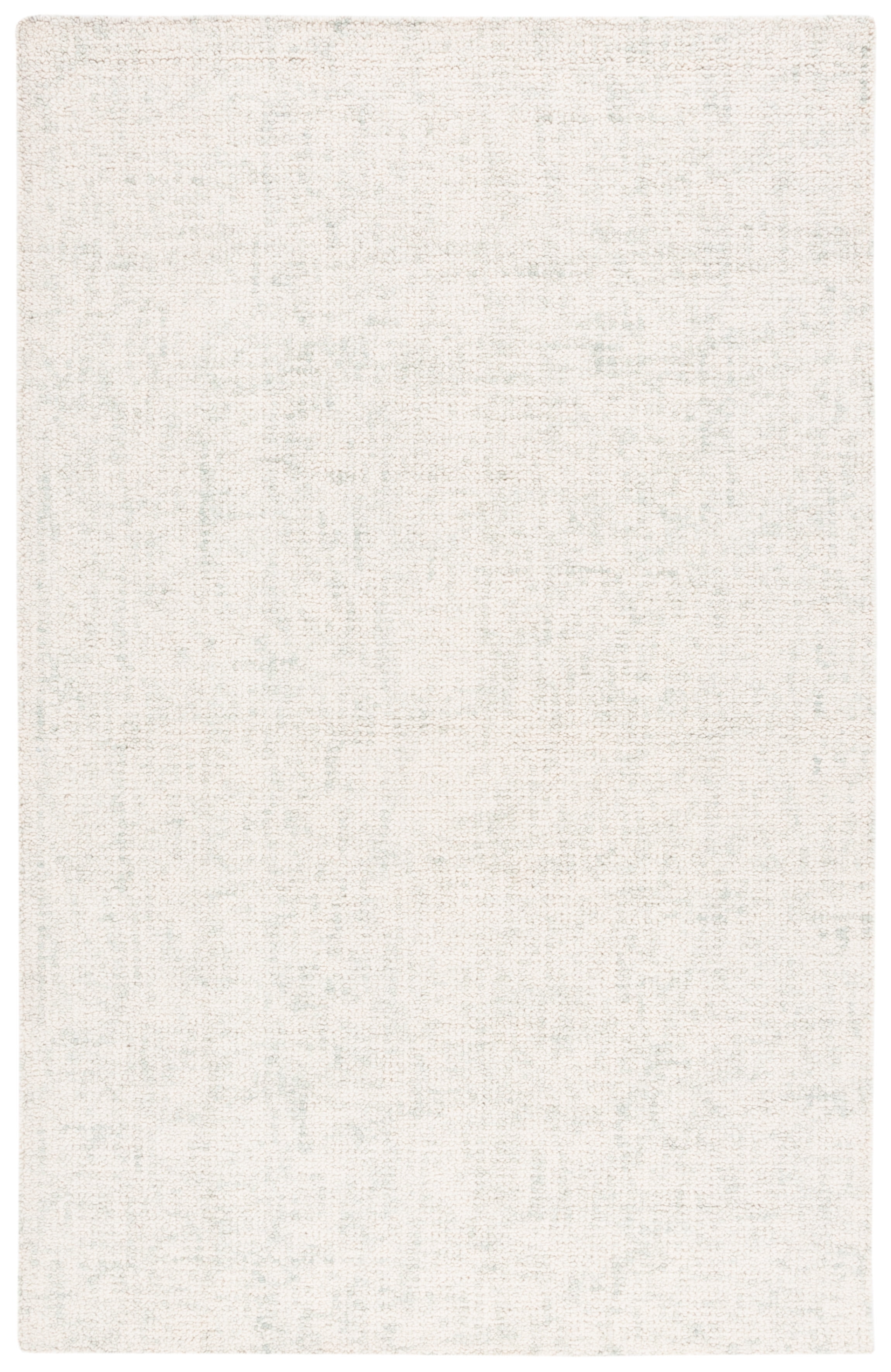 Handmade Light Sage and Ivory Tufted Wool Rug, 4' x 6'