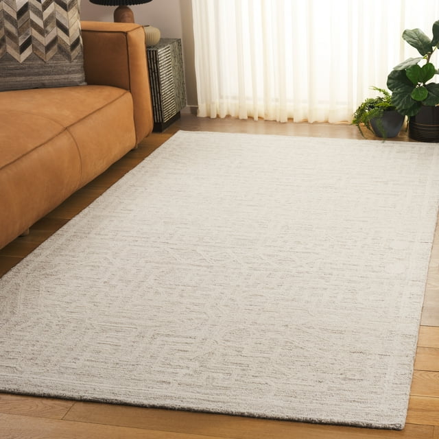 SAFAVIEH Abstract Femie Sunburst Area Rug, Beige/Ivory, 5' x 8'