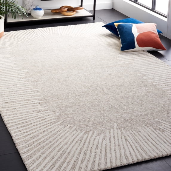SAFAVIEH Abstract Frieda Radiate Area Rug, Natural/Ivory, 2' x 3'