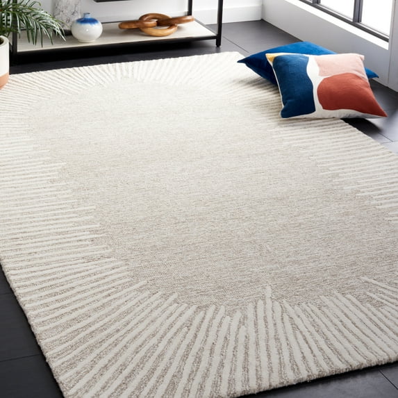 SAFAVIEH Abstract Frieda Radiate Area Rug, Natural/Ivory, 5' x 8'