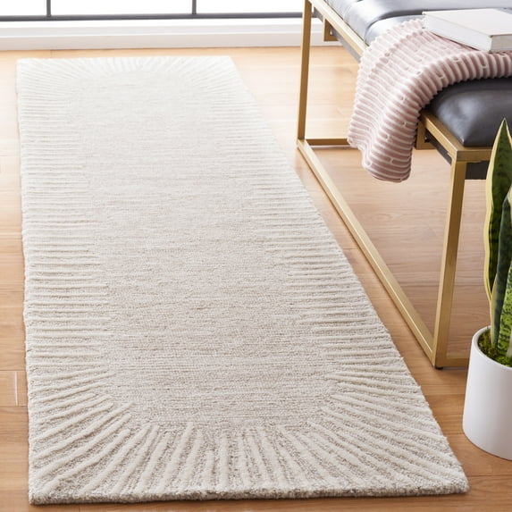 SAFAVIEH Abstract Frieda Radiate Runner Rug, Natural/Ivory, 2'3" x 12'