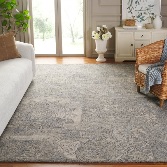 SAFAVIEH Abstract Gloria Geometric Area Rug, Beige/Gray, 8' x 10'