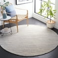 thumbnail image 1 of SAFAVIEH Abstract Greg Striped Wool Area Rug, Ivory/Light Blue, 6' x 6' Round, 1 of 11