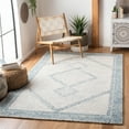 thumbnail image 1 of SAFAVIEH Abstract Grosvenor Geometric Wool Area Rug, Ivory/Blue, 8' x 10', 1 of 10