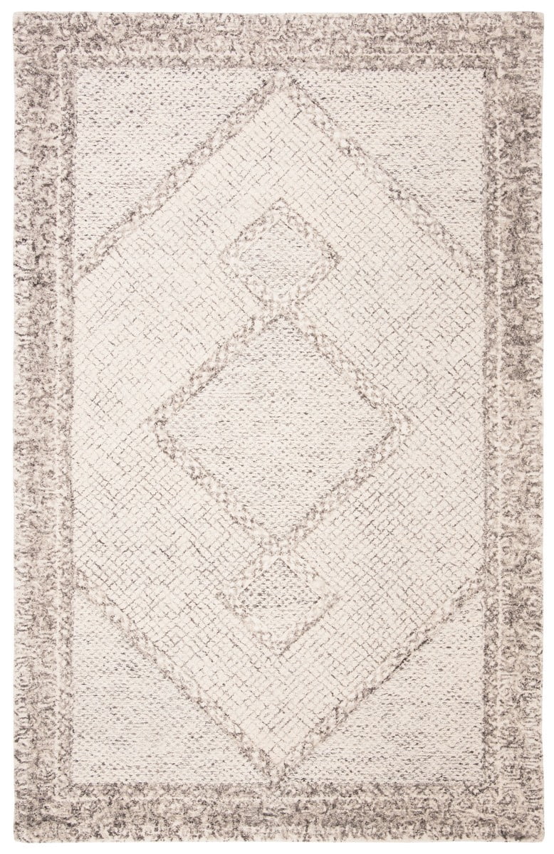 Gorilla Grip Grayish Green Ivory Abstract Braided Polyester Area Rug 2.3' x 3.3