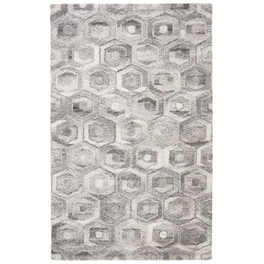 SAFAVIEH Abstract Jackson Geometric Hexagon Area Rug, Grey/Beige, 8' x 10'