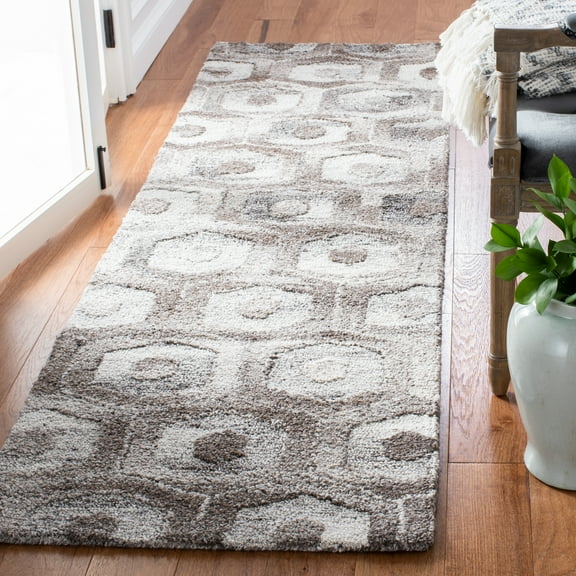 SAFAVIEH Abstract Jackson Geometric Runner Rug, Gray/Beige, 2'3" x 8'