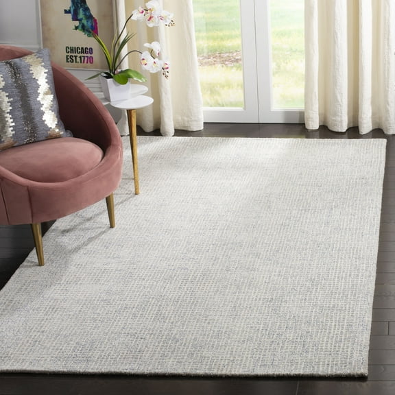 SAFAVIEH Abstract Keith Geometric Area Rug, Silver/Blue, 6' x 9'