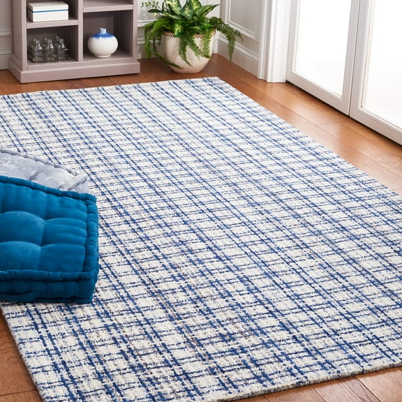SAFAVIEH Abstract Kent Trellis Area Rug, Blue/Ivory, 4' x 6'
