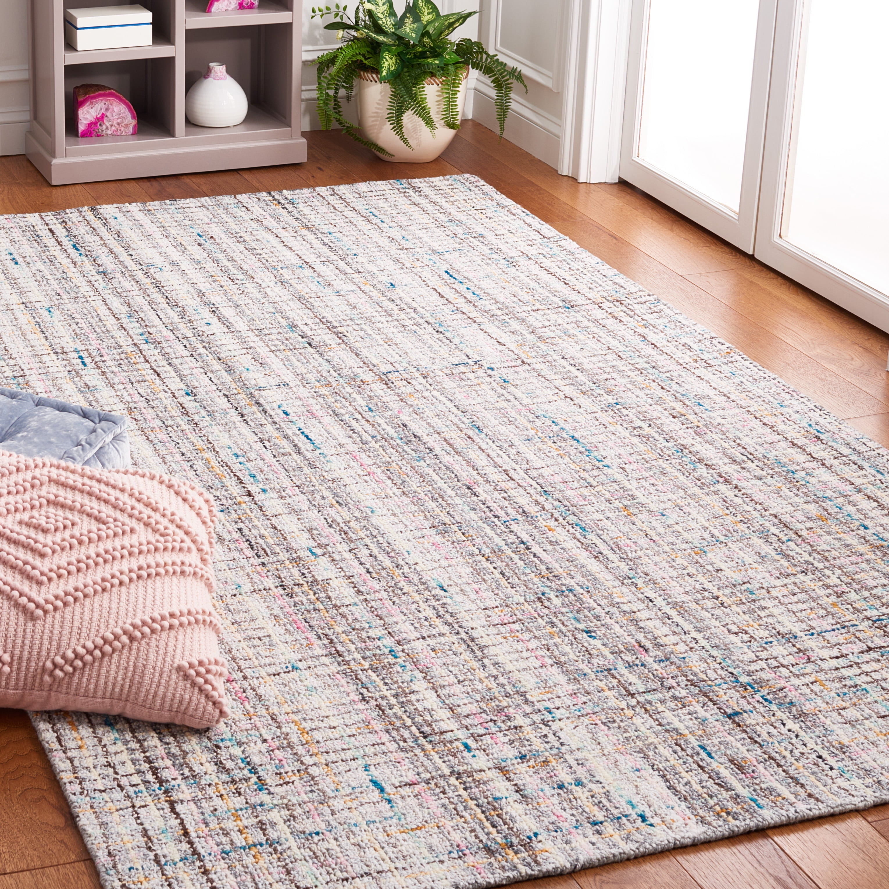 SAFAVIEH Abstract Kingsley Striped Area Rug, Pink/Brown, 8' x 10'