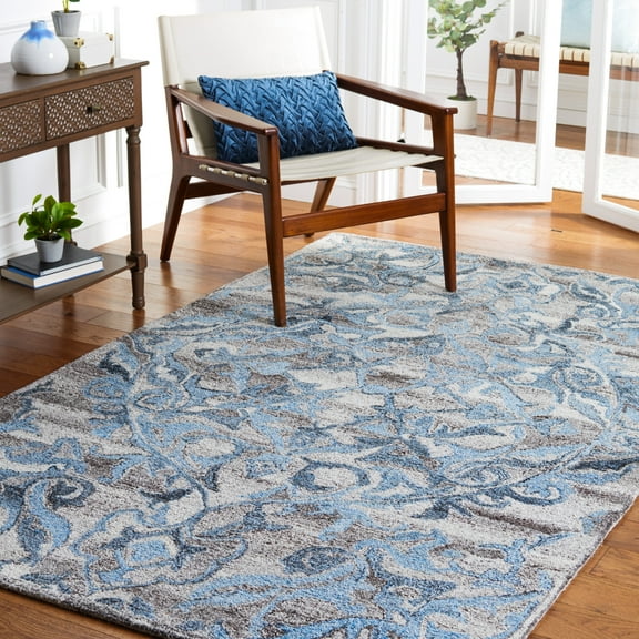 SAFAVIEH Abstract Ksenija Oriental Area Rug, Gray/Blue, 5' x 8'