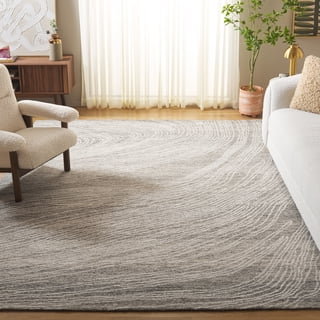 SAFAVIEH Abstract Lidija Abstract Wool Area Rug, Charcoal/Ivory, 8' x 10'