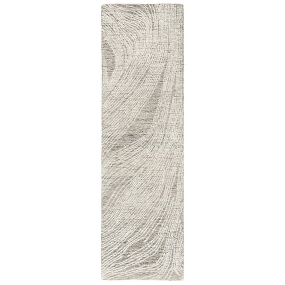 SAFAVIEH Abstract Lidija Abstract Wool Runner Rug, Charcoal/Ivory, 2'3" x 6'