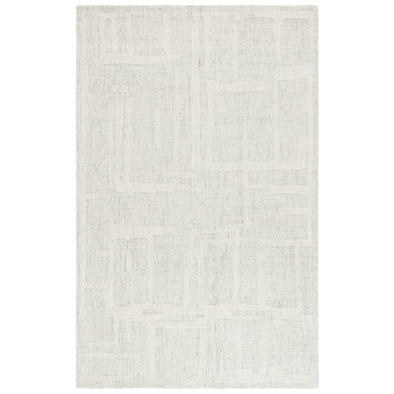 SAFAVIEH Abstract Lydia Geometric Area Rug, Sage Green/Ivory, 5' x 8'