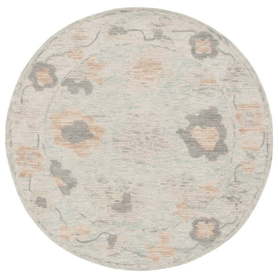 SAFAVIEH Abstract Lysette Floral Area Rug, Beige/Grey, 6' x 6' Round
