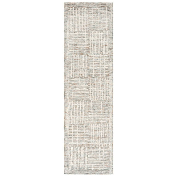 SAFAVIEH Abstract Milan Striped Runner Rug, Brown/Ivory, 2'3" x 8'
