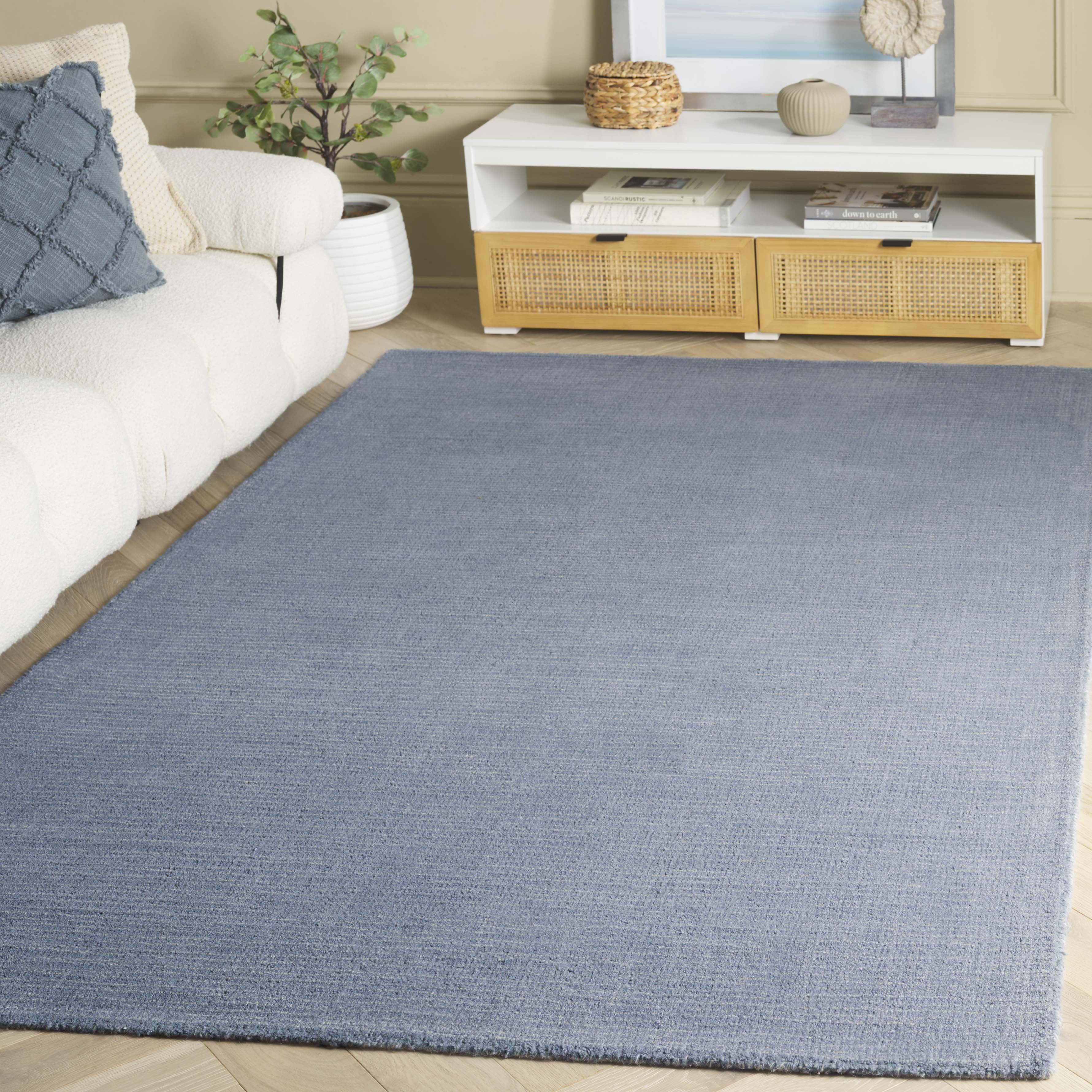SAFAVIEH Abstract Neeha Distressed Area Rug, Gray/Denim, 3' x 5'