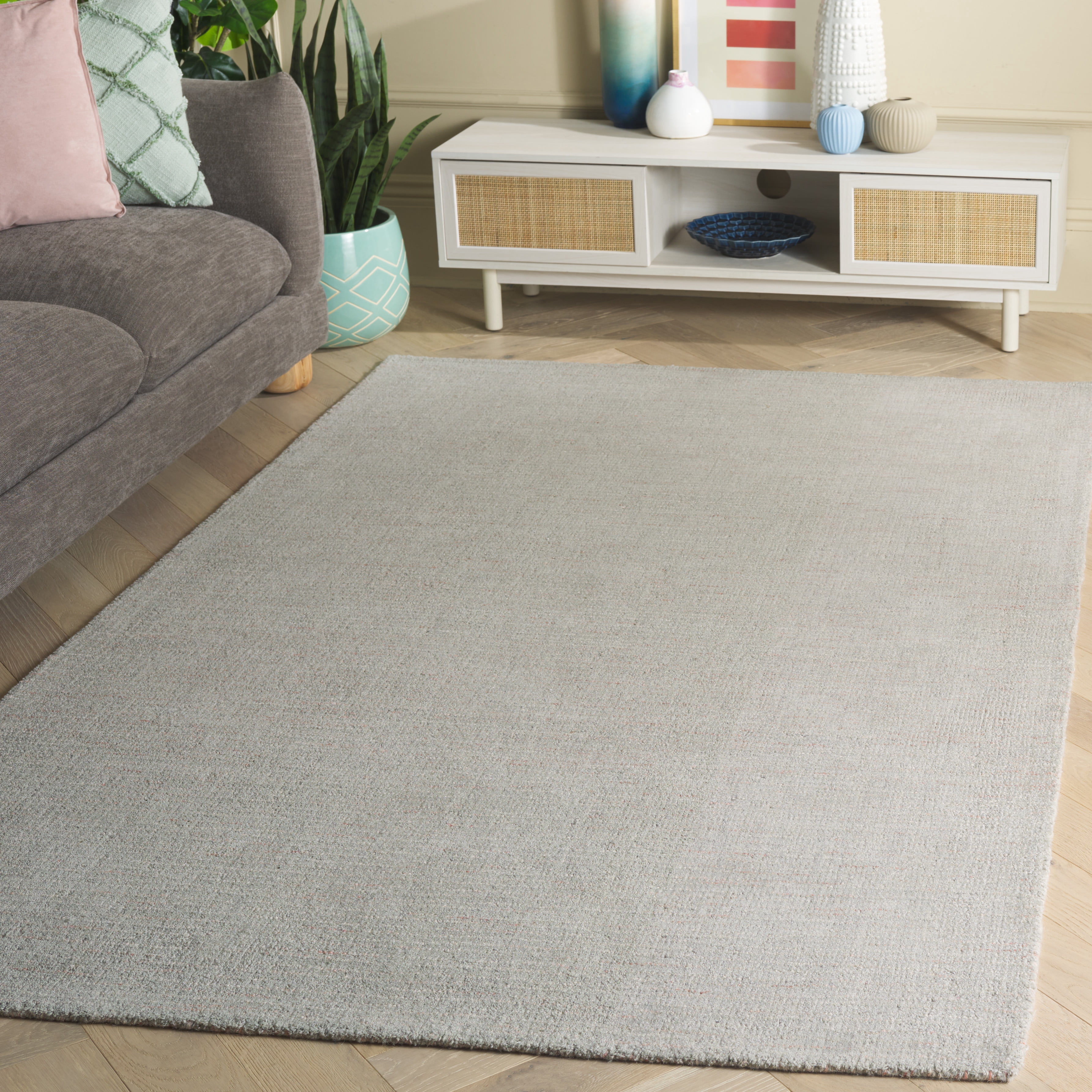 SAFAVIEH Abstract Neeha Distressed Area Rug, Silver, 8' x 10'