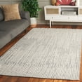 thumbnail image 1 of SAFAVIEH Abstract Nina Striped Geometric Area Rug, Light Gray/Ivory, 6' x 6' Square, 1 of 11